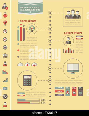 Il Éléments infographique de l'industrie Banque D'Images