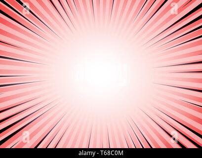 Résumé rouge corail vivant sun burst couleur de fond de la bande dessinée. Vous pouvez utiliser pour votre annonce, ventes, affiche, promotion, artwork. illustration vector eps10 Illustration de Vecteur