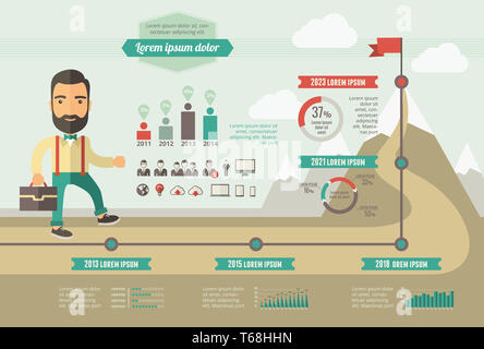 Modèle infographique Technologie Banque D'Images