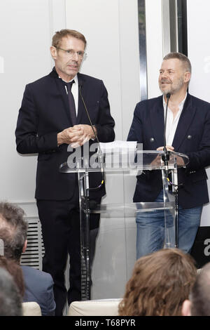 Paris, France. Apr 29, 2019. Lambert Wilson, acteur et Eric Naulleau assister à la 37e Romy Schneider & Patrick Dewaere Cérémonie de remise des prix. Banque D'Images