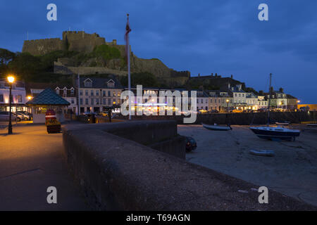 Château Mont Orgueil à Gorey, Jersey, Royaume-Uni Banque D'Images