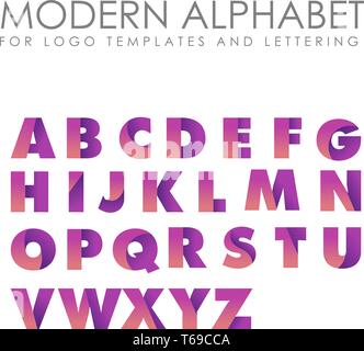 LOGO DE L'alphabet MODERNE LETTRE Illustration de Vecteur