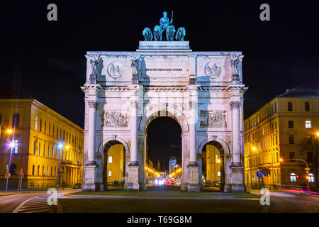 La victoire de triomphe (Siegestor) à Munich, Allemagne Banque D'Images