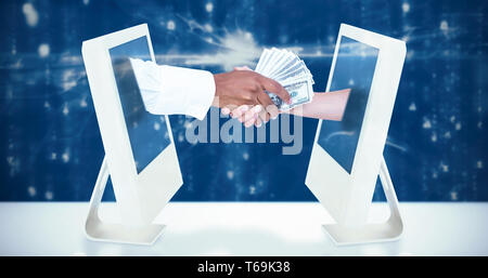 Libre de la remise de billets à collègue Banque D'Images