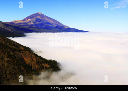 Vulcano Pico del Teide, Teide-Nationalpark, Parque Nacional de las Cañadas del Teide, Tenerife Banque D'Images
