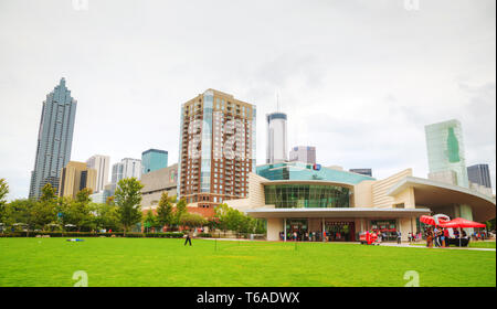 Le monde de Coca-Cola dans le Centennial Olympic Park Banque D'Images