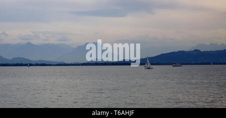 Le lac de Constance, Allemagne du Sud, d'avant-pays alpin Banque D'Images