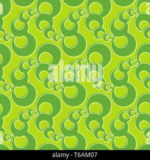 Abstract green chaînes de bulles sur le modèle vectoriel. Un design arrondi géométrique pour le tissu, web, papier peint, papier d'emballage, etc. Illustration de Vecteur