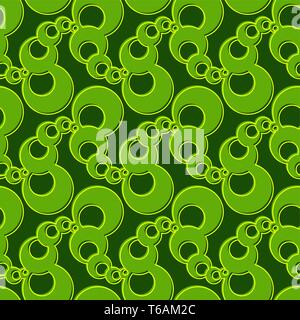 Abstract green chaînes de bulles sur le modèle vectoriel. Un design arrondi géométrique pour le tissu, web, papier peint, papier d'emballage, etc. Illustration de Vecteur