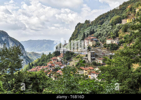 Village de montagne Casoli LU, Toscane Italie Banque D'Images