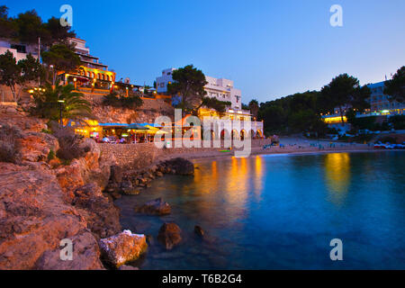 Arenal Petit. Portinatx. Ibiza. Îles Baléares. L'Espagne. Banque D'Images