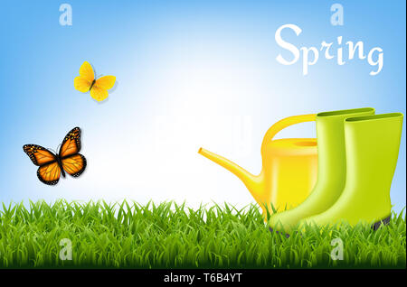 Bannière de printemps Banque D'Images