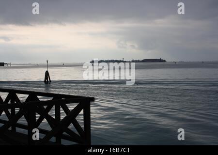 Venise, vue du Lido Banque D'Images
