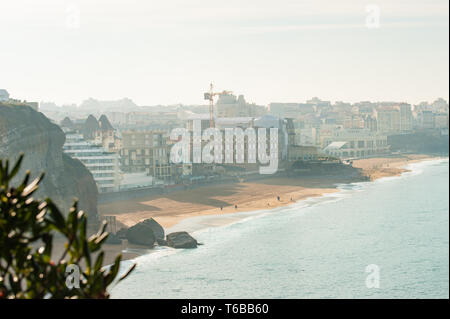 Vue de Biarritz, France à partir de la station Banque D'Images