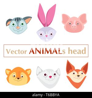 Créateur de têtes d'animaux Illustration de Vecteur