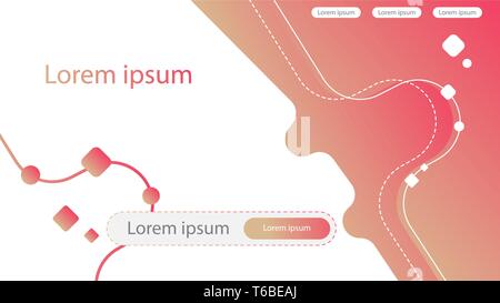 Abstract concept créatif. Gradient de corail vivant page d'atterrissage. Vector pour les applications mobiles et Web, infographie entreprise Illustration, brochure, tem Illustration de Vecteur