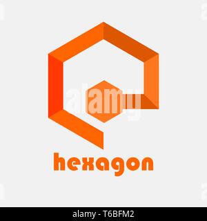Logo vektor segi enam Illustration de Vecteur