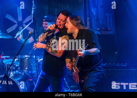 Le Danemark, Roskilde - mars 6, 2019. Le groupe de heavy metal américain Reece effectue un concert live à Gimle à Roskilde. Ici le chanteur David Reece est vu sur scène. (Photo crédit : Gonzales Photo - Bo Kallberg). Banque D'Images