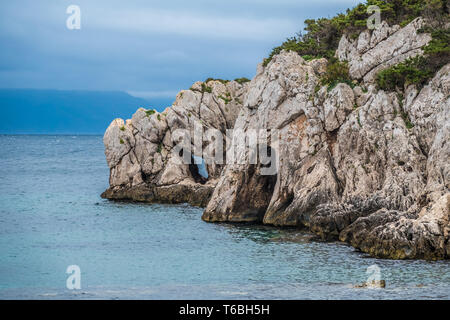 La réserve naturelle de Capo Caccia, un éperon rocheux situé dans un écosystème protégé près de la ville de Alghero, Sardaigne, Italie.. De pittoresques sentiers de randonnée, d Banque D'Images