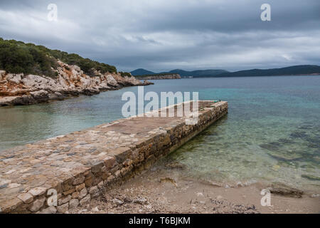 La réserve naturelle de Capo Caccia, un éperon rocheux situé dans un écosystème protégé près de la ville de Alghero, Sardaigne, Italie.. De pittoresques sentiers de randonnée, d Banque D'Images