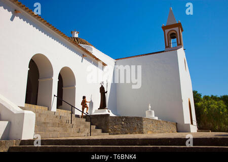 Église, XVIIIÈME Siècle. Sant Joan de Labritja. Ibiza. Îles Baléares. L'Espagne. Banque D'Images