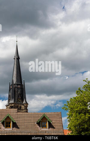 Ville historique de werningerode, Harz, Allemagne centrale Banque D'Images