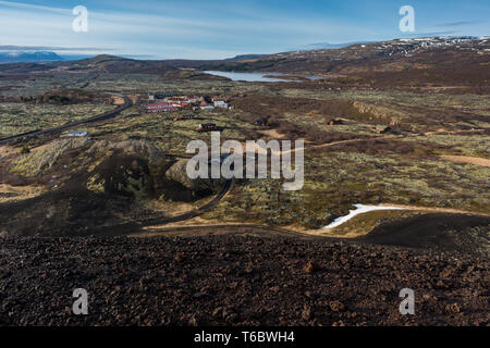 Grabrok caldera Islande Banque D'Images