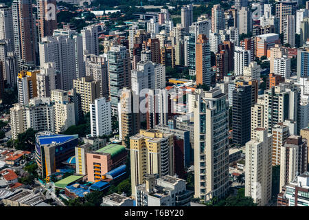 Metropole Vue de dessus. Vue aérienne de la ville de Sao Paulo, Brésil Amérique du Sud. Banque D'Images