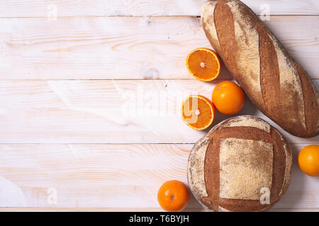 Nouveau concept durable et nutritive du pain italien par département de la recherche, faite avec des fibres d'agrumes obtenue à partir de déchets de la transformation des oranges Banque D'Images