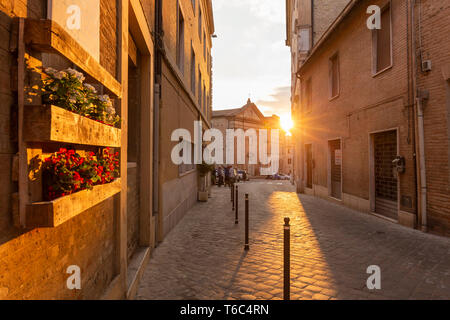 L'Italie, des marches. Macerata district. Recanati. Banque D'Images