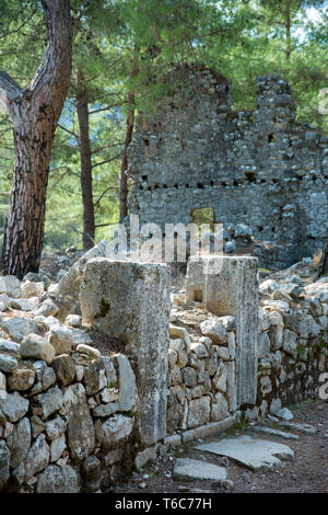 Asien, Türkei, Provinz Antalya, Olympos von Ausgrabungen Banque D'Images