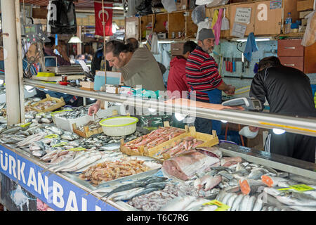 Asien, Türkei, Provinz Mugla, Fethiye, am Fischmarkt Banque D'Images