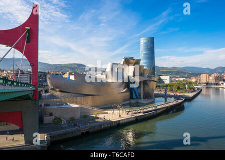 L'art comme monument à Bilbao, le Musée Guggenheim Banque D'Images