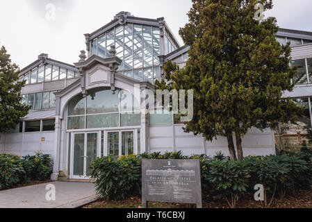 Le Palais de Cristal de l'Arganzuela à Matadero Madrid arts centre situé dans l'ancien abattoir dans le quartier de Arganzuela, Madrid, Espagne Banque D'Images