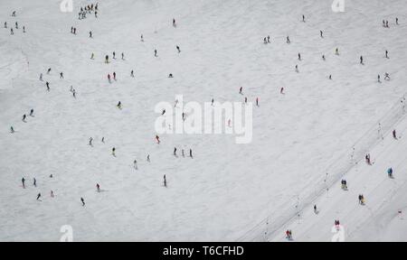 Sommaire d'Austrian ski dans les Alpes Banque D'Images