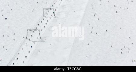 Sommaire d'Austrian ski dans les Alpes Banque D'Images