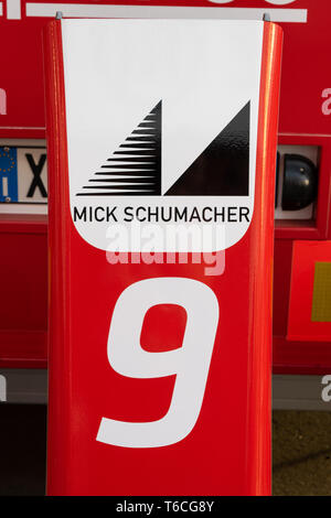 Barcelone, Espagne, le 5 mars 2019 - Aile avant de la voiture de Mick Schumacher de l'Allemagne avec 9 courses Course Prema - au cours de la 1re journée de Championnat F2 2019 Pre-Seaso Banque D'Images