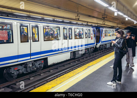 La station de métro Callao à Madrid, Espagne Banque D'Images
