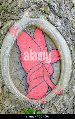 Dans Engelssteig waymarking sur Bad Wildbad Forêt Noire Allemagne Banque D'Images