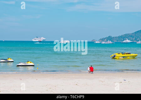 Hat Patong, Patong Beach, île de Phuket, Thaïlande, Banque D'Images