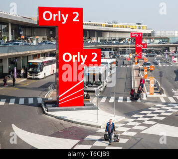 Nouvel aéroport de Paris Orly 1-2-3-4 Banque D'Images