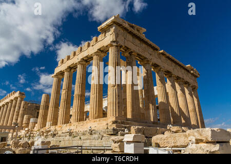 Le Parthénon sur l'Acropole à Athènes, Grèce. Banque D'Images