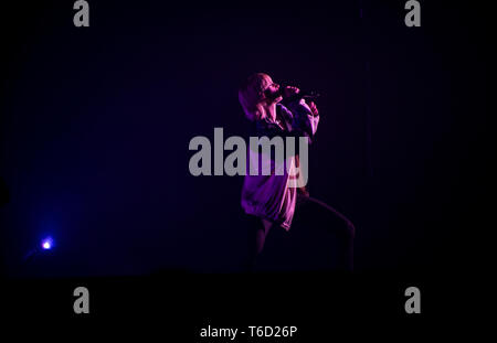 Vivre à la Manchester Arena MØ Mars 2019 Banque D'Images