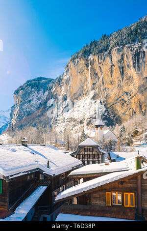 Lauterbrunnen, Berner Oberland, canton de Berne, Suisse Banque D'Images