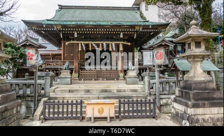 TOKYO, JAPON - Février 8, 2019 : Gojoten jinja à Ueno Park. Un sanctuaire dédié à la guérison et Omamuchi Sukunahikona no mikoto. Banque D'Images