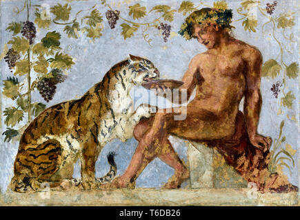 Bachus avec un tigre par Eugène Delacroix 1783-1863, France, Français Banque D'Images