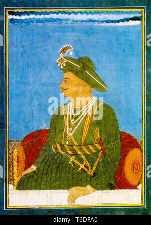 Portrait de Tipu Sultan (1750-1799) par un artiste anonyme à Mysore, c. 1790-1800 Banque D'Images