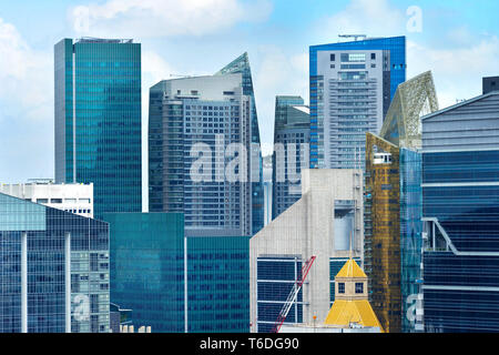 Gratte-ciel dans le centre-ville de Singapour Banque D'Images