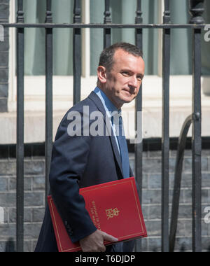 Londres, 30 avril 2019. Alun feuilles Cairns réunion hebdomadaire du cabinet au 10 Downing Street. Credit : Malcolm Park/Alamy Banque D'Images