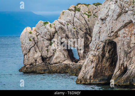 La réserve naturelle de Capo Caccia, un éperon rocheux situé dans un écosystème protégé près de la ville de Alghero, Sardaigne, Italie.. De pittoresques sentiers de randonnée, d Banque D'Images